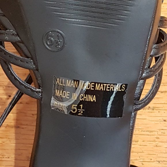 Forever 21 - Wild Diva Black open-toe heels Sz 5.5 - Picture 6 of 7